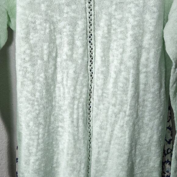 Lucky Brand Mixed Knit Sweater Mint Green Size L Y2K Colorful - Picture 4 of 11
